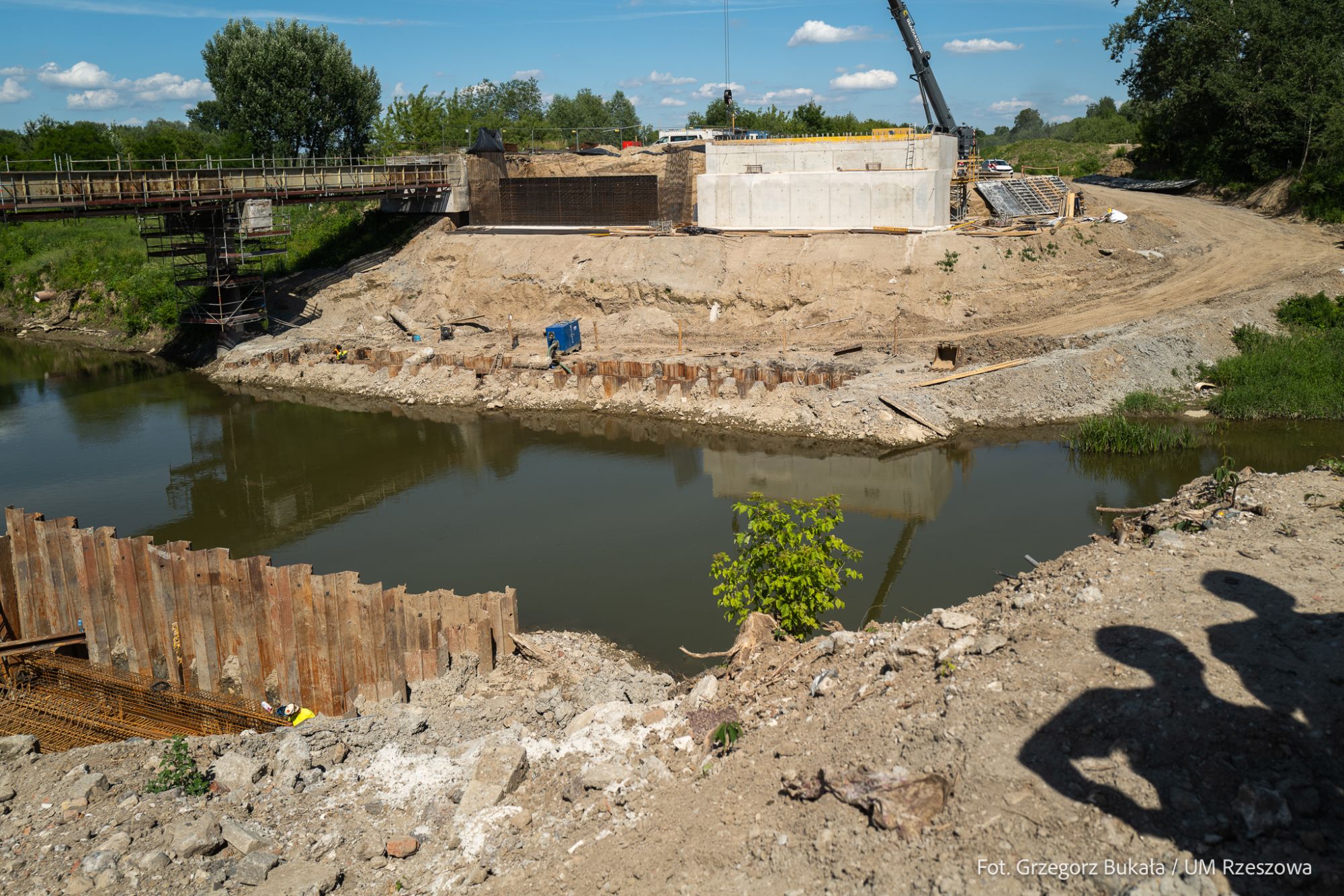 zdjęcie z placu budowy Wisłokostrady w Rzeszowie,fot. Gegorz Bukała, Urząd Miasta Rzeszowa